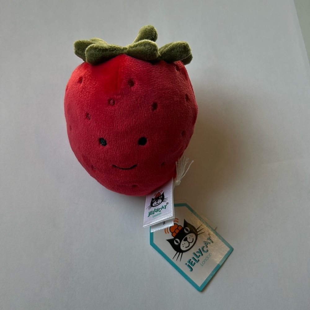 NWT Jellycat Fabulous Strawberry Plush Stuffed Animal Toy - Retired Toy